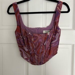 House of CB Multicolor Swirl Corset Top